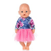 Doll Clothes Born Baby Fit 18 inch 40-43cm Unicorn Alpaca cactus dress Doll Accessories Clothes For Baby Festival Birthday Gift