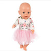 Doll Clothes Born Baby Fit 18 inch 40-43cm Unicorn Alpaca cactus dress Doll Accessories Clothes For Baby Festival Birthday Gift