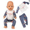 Doll Clothes Born Baby Fit 18 inch 40-43cm Unicorn Alpaca cactus dress Doll Accessories Clothes For Baby Festival Birthday Gift