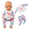 Doll Clothes Born Baby Fit 18 inch 40-43cm Unicorn Alpaca cactus dress Doll Accessories Clothes For Baby Festival Birthday Gift