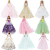 Handmade Wedding Dress Princess Evening Party Ball Long Gown Skirt Bridal Veil Clothes For Barbie Doll Accessories xMas DIY Toy