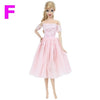 Handmade Wedding Dress Princess Evening Party Ball Long Gown Skirt Bridal Veil Clothes For Barbie Doll Accessories xMas DIY Toy