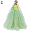 Handmade Wedding Dress Princess Evening Party Ball Long Gown Skirt Bridal Veil Clothes For Barbie Doll Accessories xMas DIY Toy