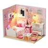 Doll House Furniture Diy Miniature 3D Wooden Miniaturas Dollhouse Toys for Children Birthday Gifts Casa Kitten Diary H013