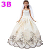 Handmade Wedding Dress Princess Evening Party Ball Long Gown Skirt Bridal Veil Clothes For Barbie Doll Accessories xMas DIY Toy